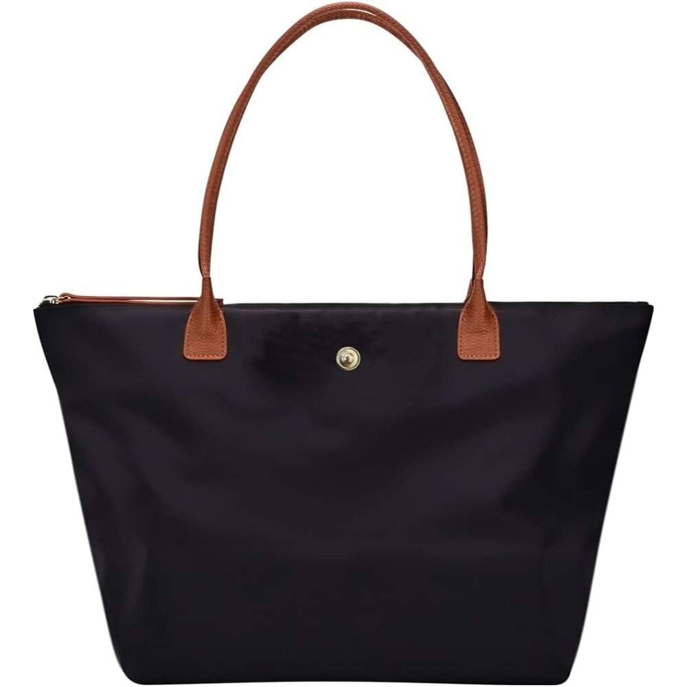Women's Shoulder Tote Nylon Top Handle Foldable Weekend Long Handle Hobo Bag